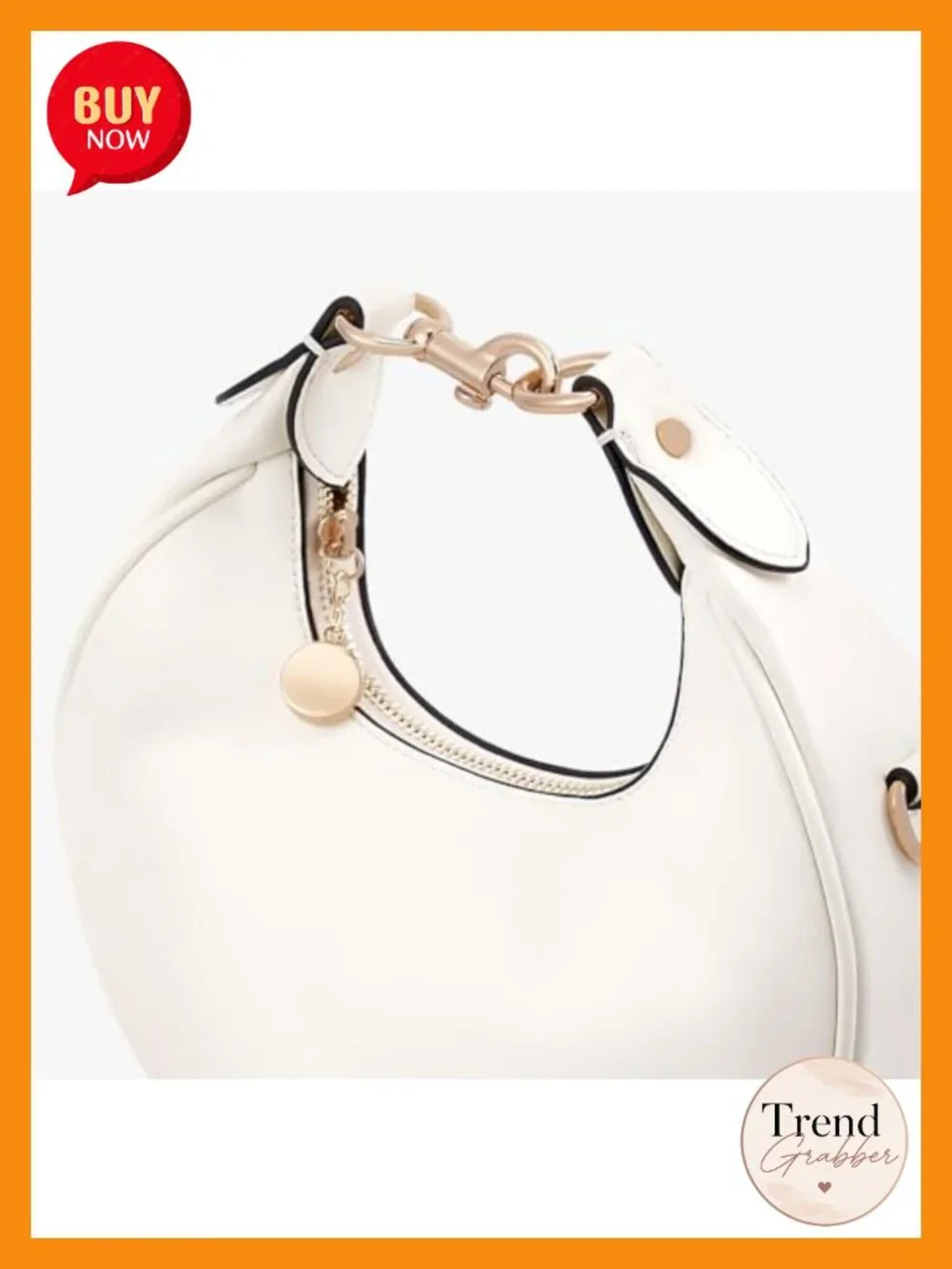 Faux Leather Crescent Bag 3-in-1 Shoulder Hobo Tote Handbag Clutch
